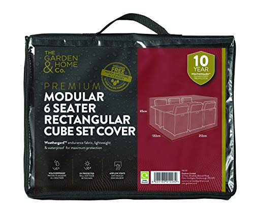 The Garden & Home Co 6 6 Places rectangulaire Housse de Protection pour Cube, Gris