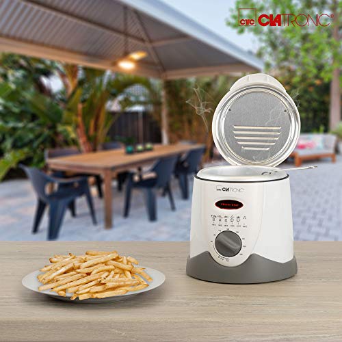 Clatronic® 2in1 Fondue-Fritteuse inkl. 6 Fonduegabeln | Fondue für Schokofondue & Käsefondue | Fritteuse für 1 Liter Öl/Fett | Bedienfeld mit Kontrolldisplay | Cool-Touch-Gehäuse | 840 Watt | FFR 2916 – Bild 5