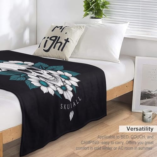 Couverture confortable douce crâne pour vos soirées canapé - 7