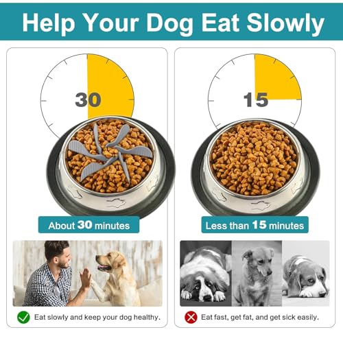 AMSNINK Antischlingnapf Hunde, Anti Schling Napf Hund, Schlingnapf Hunde, Antischlingnapf Hund, Für Reduzieren Übermäßiges Essen, Schneidbar