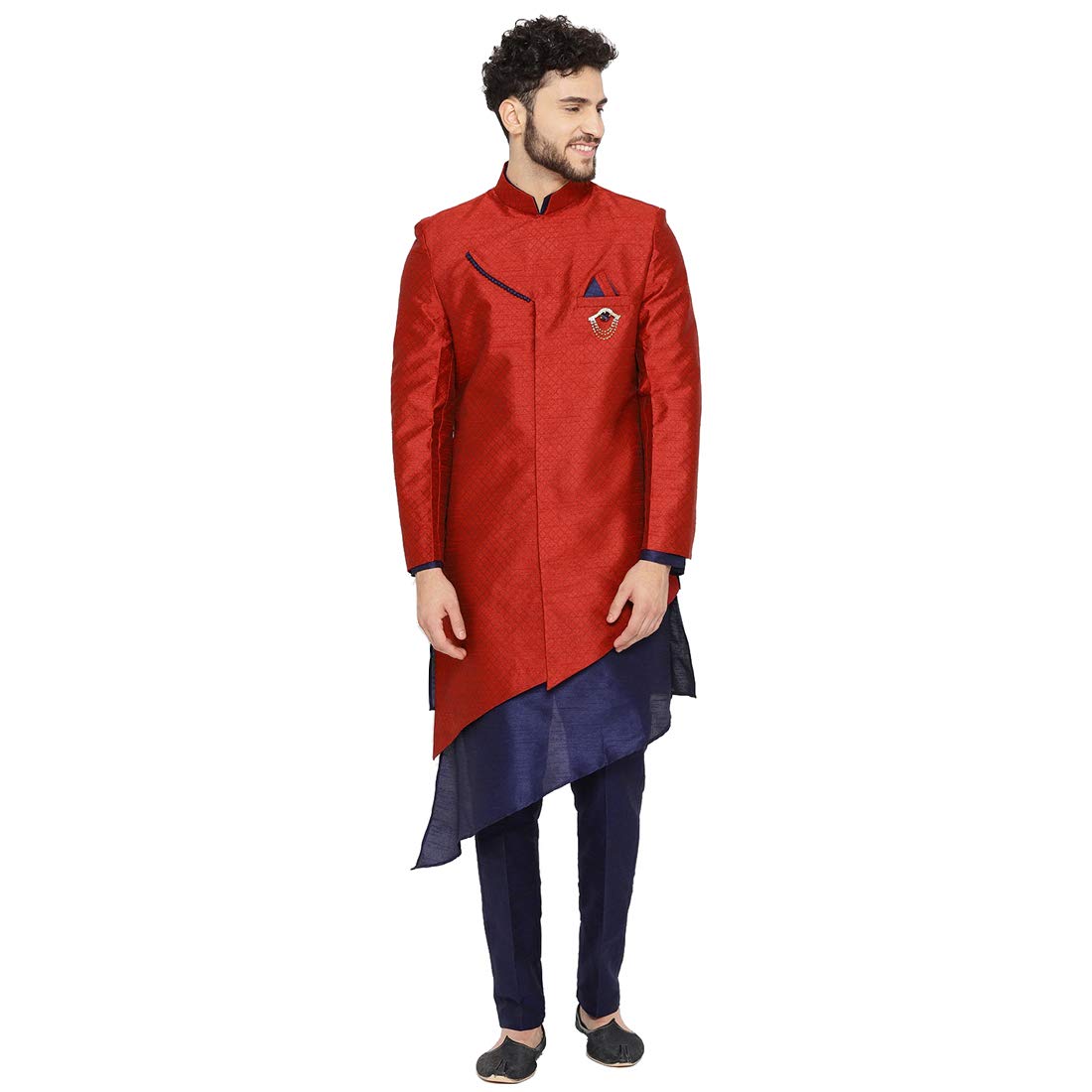 sg rajasahab Men Sherwani Set (UP-12375-MAROON-42)-picture-10