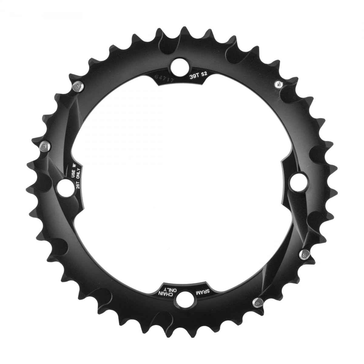 Truvativ Plateau Pédalier VTT 39T 4 Boulons 120mm BCD Aluminium GXP Blast Noir