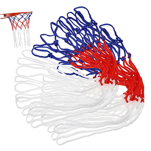 HANABASS 2-Piece Basketball Net Kit Heavy Duty Nylon Net Easy Install Replacement for Basketball Hoop