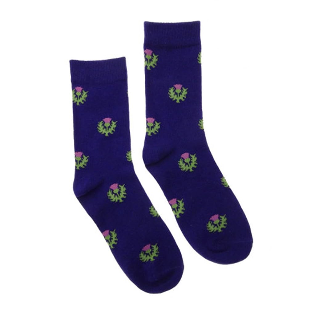 Glen Appin of Scotland Ladies Scottish Thistle Novelty Socks - One Size MH0208