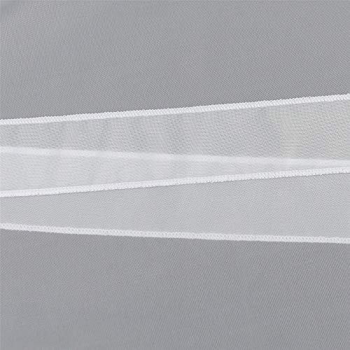 ESLIR Roman blind with loops, Roman curtains, voile curtains, kitchen tie curtain, transparent, loop blind, curtains - Image 4