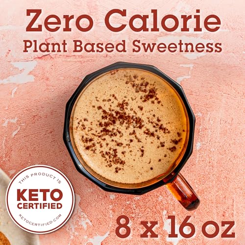 Monk Fruit In The Raw Sweetener Baker's Bag, 16 oz., 8 Pack, Keto Certified Monk Fruit Sweetener, Zero Calories, Zero Net Carbs, Non-GMO Project Verified