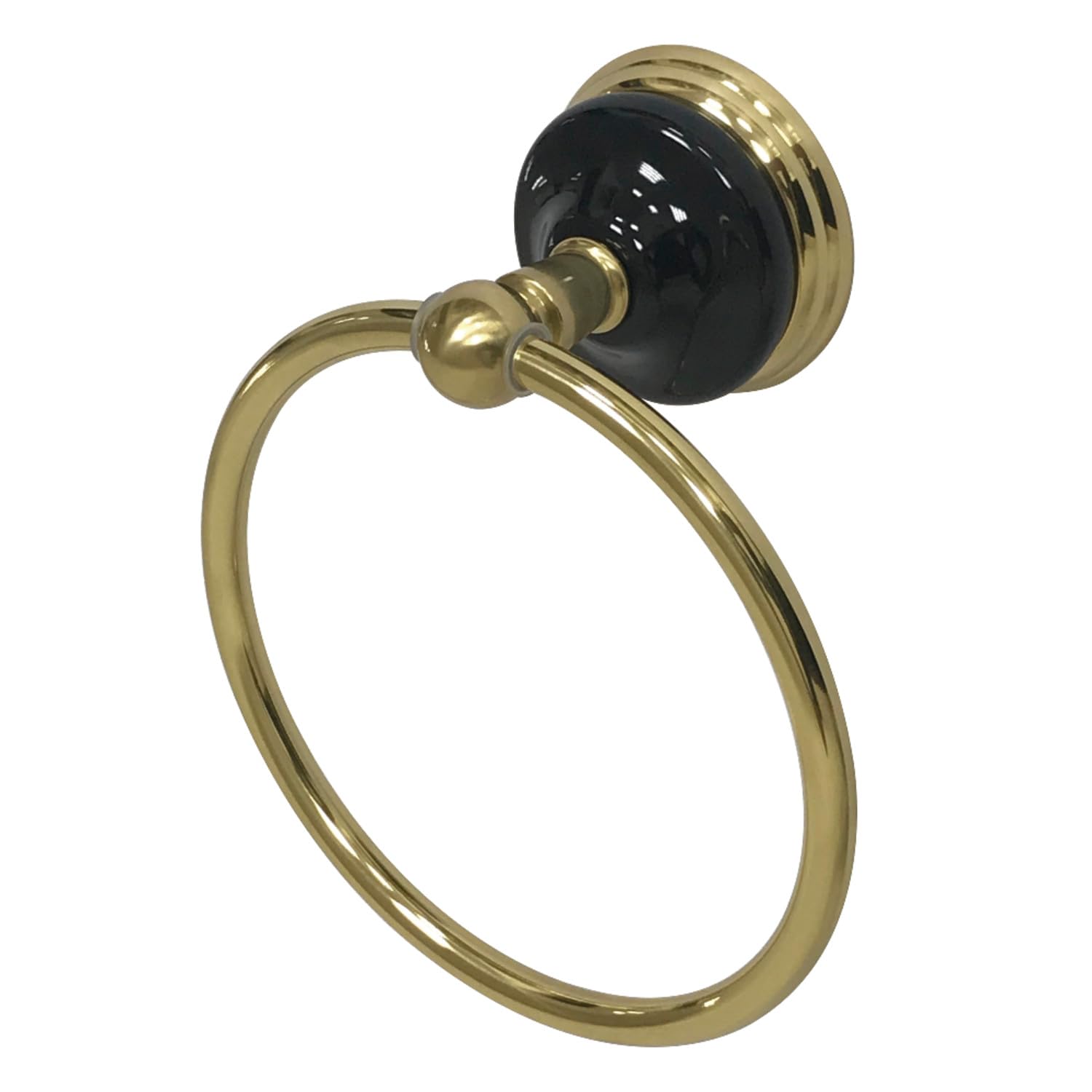 Kingston Brass BA9114PB Water Onyx -Towel Ring, Polished Brass