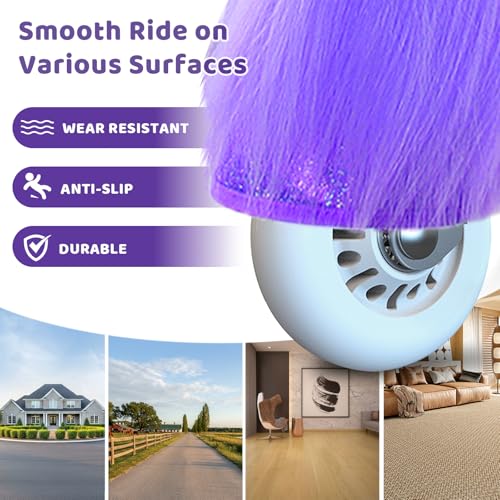 Image of PonyCycle Ride on Unicorn Toy (with Brake / 36 inch Height /Size 4 for Age 4-8) Toddler Purple Horse Ride on Toys for Kids Ride on Horse Plush Ux406