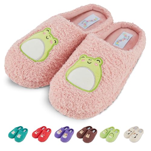 Squishmallows Kids & Womens Slippers - Extra Cozy Fuzzy House Slip Ons