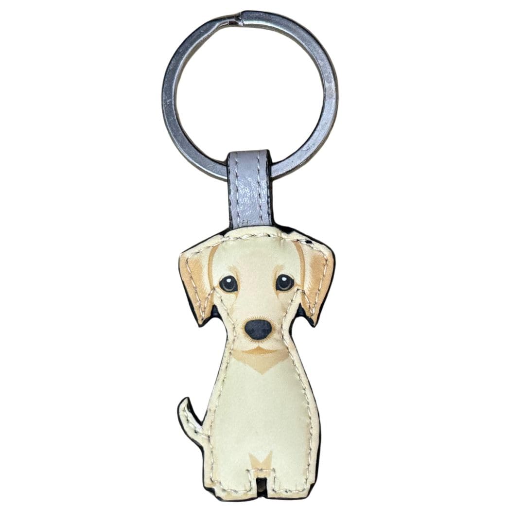 Love EMVY Leather Boxer Dalmation Terrier Labrador Dog Keyring (Labrador)