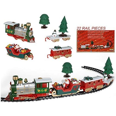Viscio Trading 172492 Christmas Train, Plastic, Multicoloured, 90 x 42 x 1 cm Cover