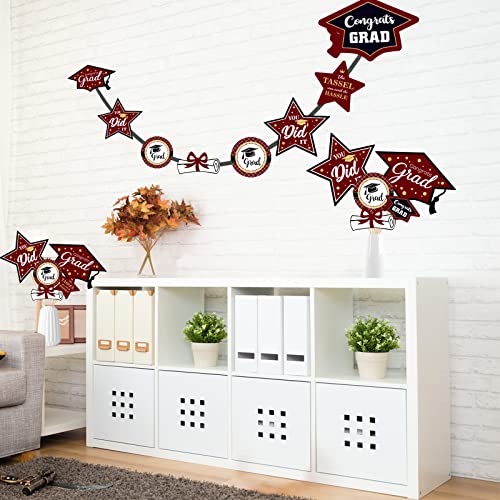 Party Greeting BP0120 Maroon And Gold Graduation Decorations Set Of 24 Class Of 2022 Table Decor Congrats Grad Party Centerpiece Sticks Table Toppers Graduation Party Supplies thumb #6