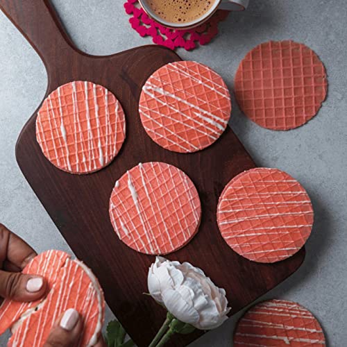 Image of NOVANOVA Waffle Butter Cookies - Red Velvet | Vegetarian, 100% Eggless | With No Added Preservatives | Freshly Baked For Your Order - Box Of 10