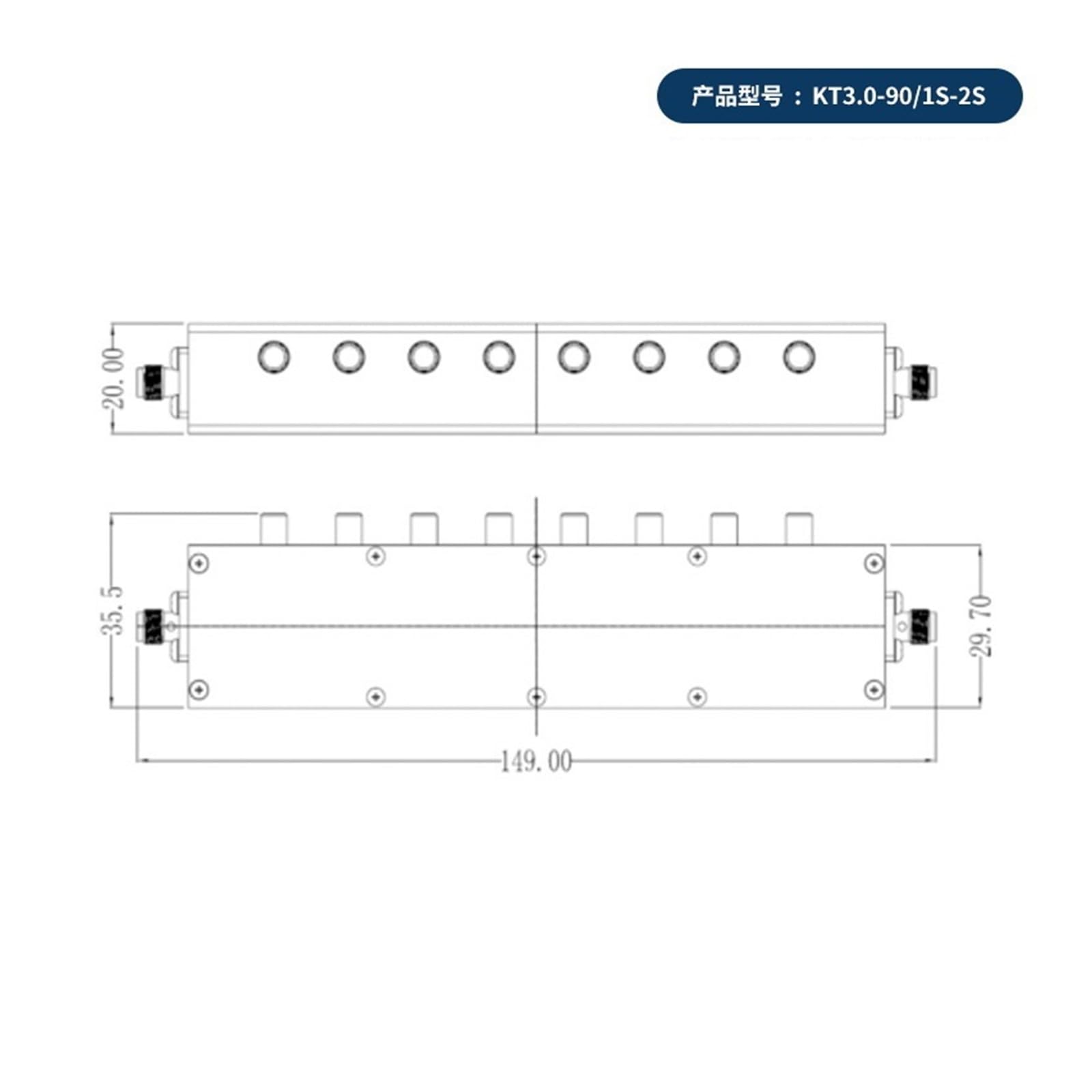 Atténuateur réglable Bouton SMA-K réglable, atténuateur de pas de 1dB, 3G, impédance 0-90dB, 50Ω(0-60dB 2W DC-4G)