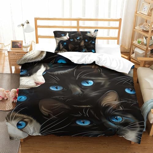 Parure de lit chat en microfibre premium de qualité supérieure single pour lit simple - 2