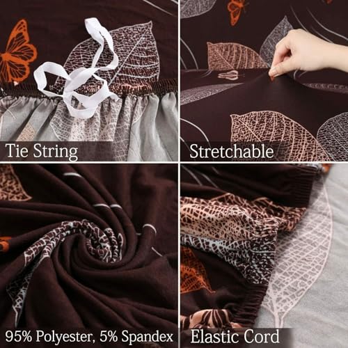 Image of Universal 3 Seater Sofa Cover with Elasticity, Protective, Stretchable, Spandex & Polyester Sofa Slipcover (3 Seater, 185cm * 230cm) (Wine Leaf)