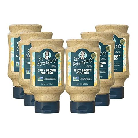 Sir Kensington's Spicy Brown Mustard, Gluten Free, Vegan, Non-GMO, 9 oz, 6 ct Cover