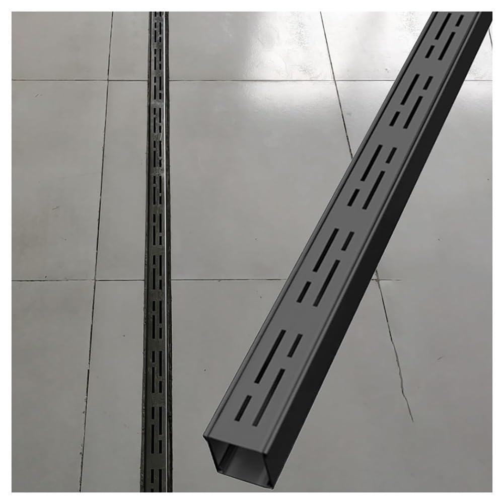 exproyzk Canaletta di drenaggio in Acciaio Inox 304 Lunghezza 1 m Griglia di drenaggio per Cortile, interrato/Patio/vialetto/Garage(15x8cm(5 7/8" x3 1/8"))