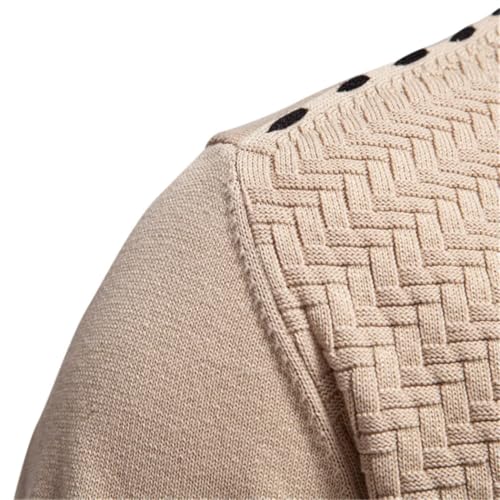 Men Cotton V-Neck Cardigan Sweater Button-Up Casual Social Knitwear Everyday Outfit4