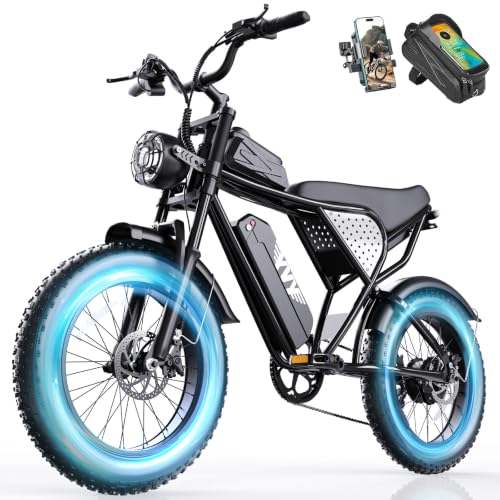 YVY Electric Bike for Adults, 48V 40/25/20/15.6Ah Battery, 1500W-3000W Peak Motor, 20" Fat Tire All-Terrain E-Bike with Full Suspension for Trail & Off-Road Riding image 5