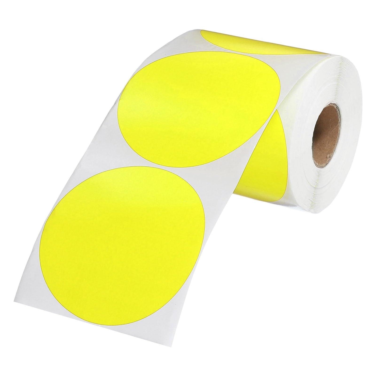 PATIKIL 500 Pcs Colored Dot Stickers, 4 Inch Circle Stickers Self Adhesive Large Circle Labels Tags Coding Labels Blank Round for Labeling Office Yard Sale Garage Sale Home, Yellow