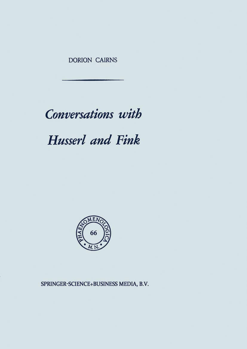 Buy Conversations with Husserl and Fink: 66 (Phaenomenologica) — BookShops.in
