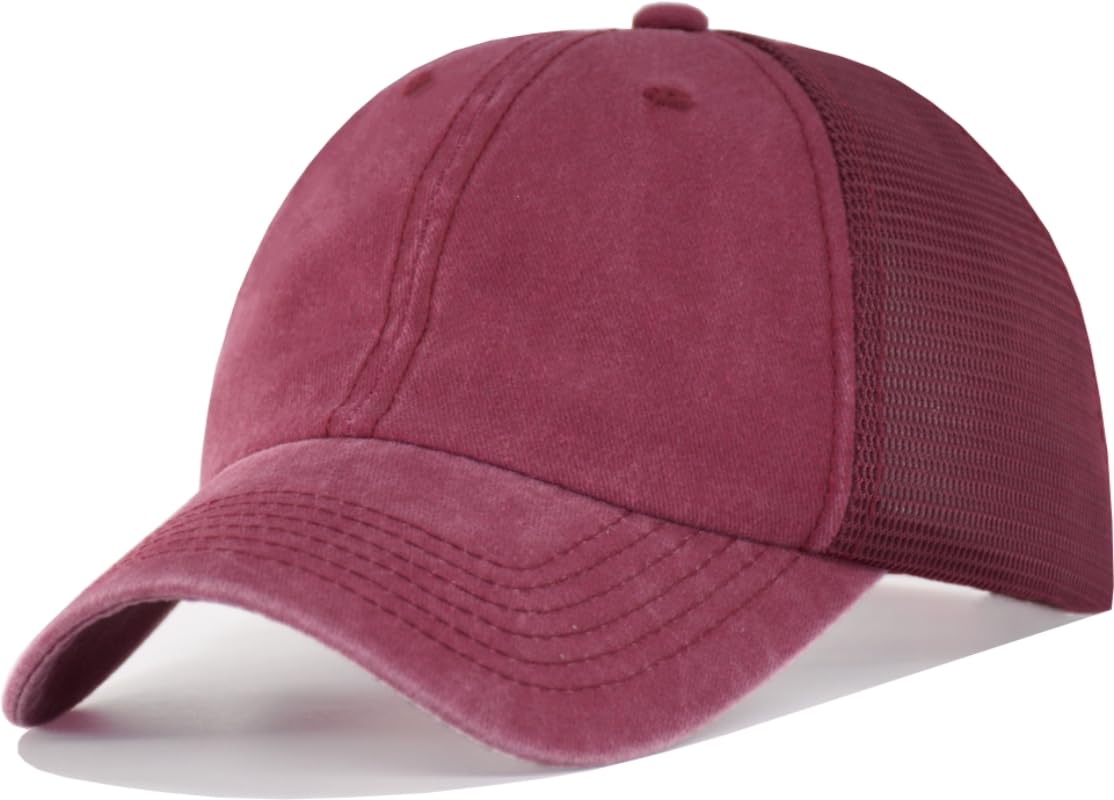 CYGTE Distressed Soft Trucker Hat XL XXL Available Unstructured Vinatge Washed Snapback Baseball Cap for Men Women