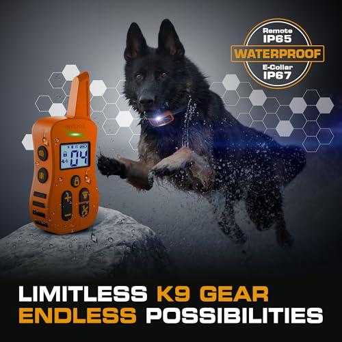 Image of INVIROX Dog Shock Collar [Ultra K9] 124 Training Levels, 4 Powerful Modes with Night-Light and Mile Range 100% Safe Dog Training Collar for Large Dogs IP67 Waterproof