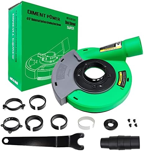 Diment Power Dust Shroud for Angle Grinder 4/4.5/5 inch Universal Surface Grinding Shroud (125MM)