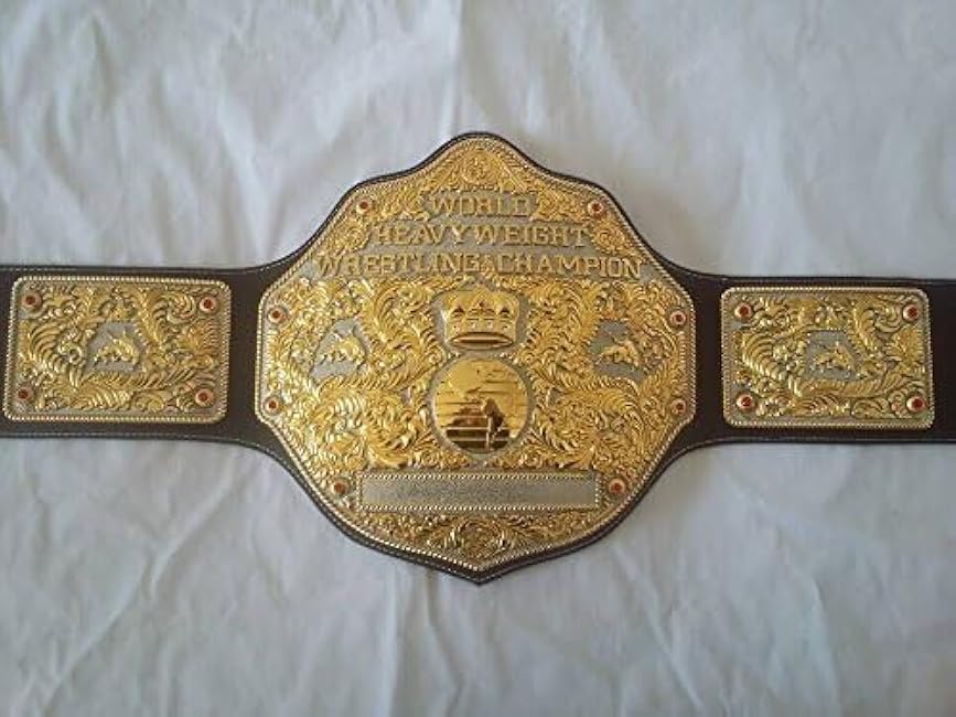 Big Gold Championship Title Belt Replica, Add Your Name Plate, 2 Days Production Time, 7 lbs.
