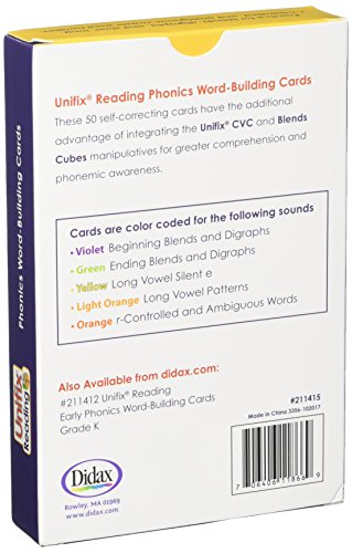 Didax Unifix Reading: Phonics Word-Building Cards #TOP1