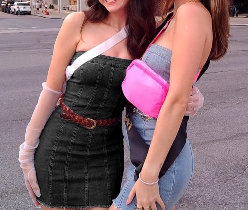 Sexy Denim Strapless Dresses for Women Y2K Jeans Corset Backless Tube Bodycon Mini Dress Clubwear