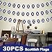Scotland String Flag Pennant Banner, Small Mini Scottish Flags Bunting Banner, St. Andrew's Day National Country Decoration for School, Party, Sports Events, Patriotic Festival, 33 Feet 30 Flags