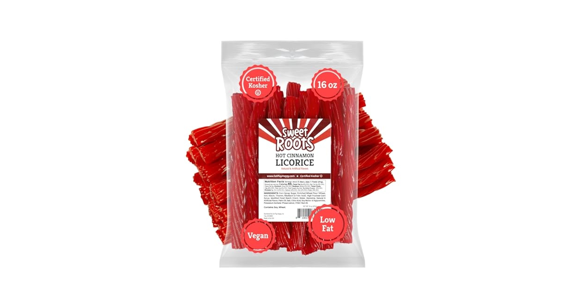 Amazon.com : Sweet Roots Hot Cinnamon Licorice Twists – 1