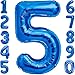 Produktbild Luftballon 5. Geburtstag Zahl 5 Blau XXL Riesen Folienballon 100cm Geburtstagsdeko Jungen Ballon Zahl Deko zum Geburtstag. Fliegt mit Helium.
