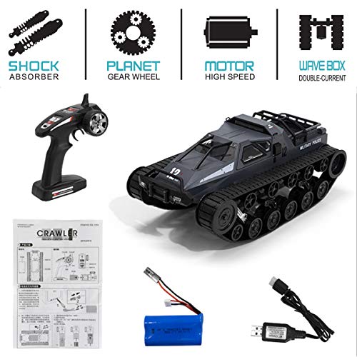 Tanque de controle remoto 1/12 Escala de alta velocidade do tanque RC 4WD Offroad RC Car 2.4Ghz Cont