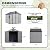 MELLCOM 8 x 6 FT Resin Outdoor Storage Shed with Floor, Outdoor Garden Tool Shed with Windows and Lockable Door for Lawnmower, Pool Supply, Bike