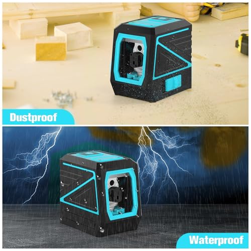 Image of Laser Level with Tripod, 100 feet Green Cross Line Self Rotary Leveling Laser Level, Vertical and Horizontal Line, Rotatable 360 Degree, Manual Self leveling and Pulse Mode,IP54 Waterproof & Battery