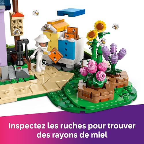 LEGO Friends La Maison des Apiculteurs et Le Jardin Fleuri - Jeu de Construction Créatif - 4 Mini-Poupées & Figurines d'animaux : Chat & Lapin - Accessoires - Cadeau pour Fille & Ado dès 12 Ans 42669