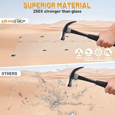 MDPROMCP Ranger Rear Windshield 2010-2014, Compatible With Polaris Ranger MID-SIZE/570/500/400,UTV Accessories, Clear