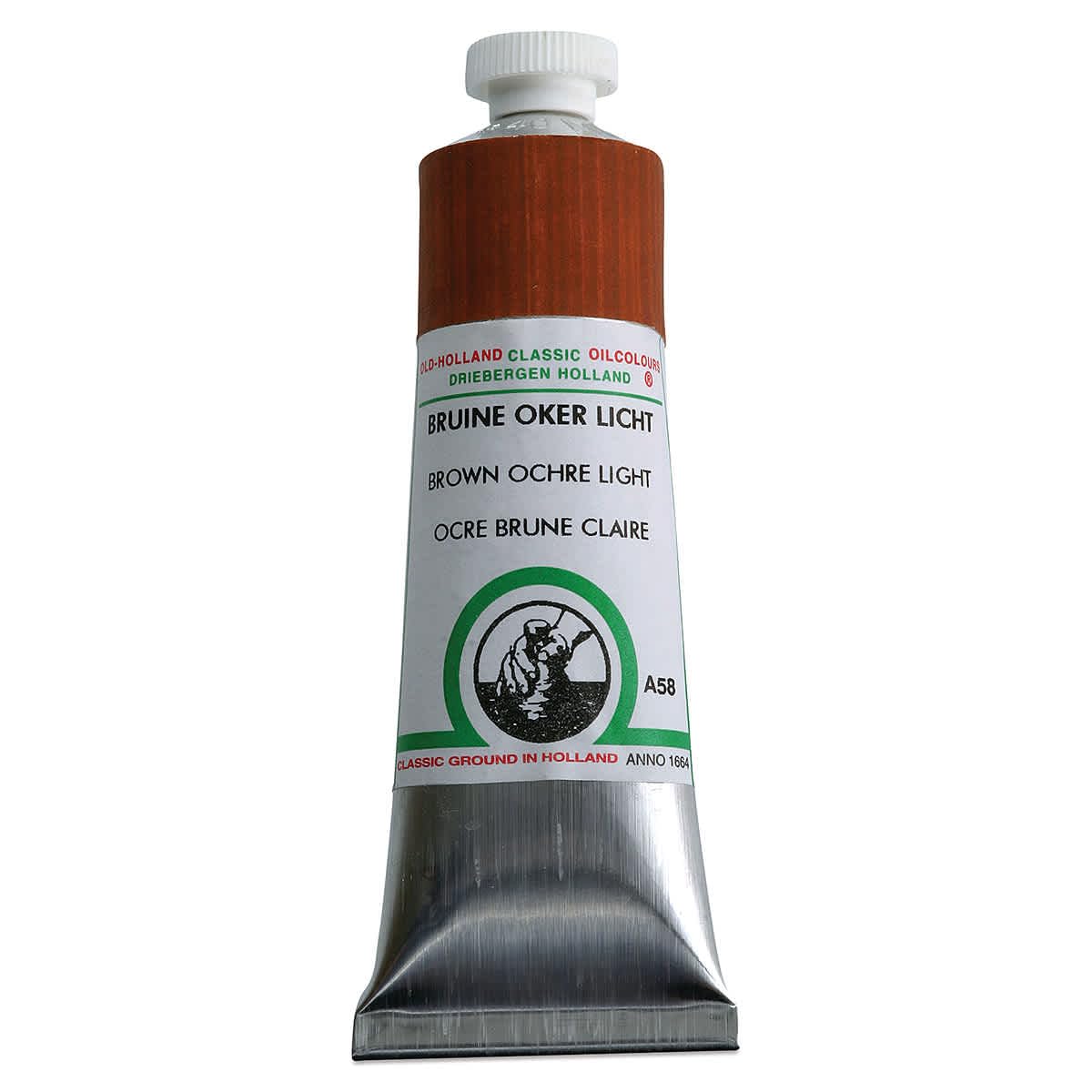 Old Holland A58 Brown Ochre Light Classic Oil: 40 Ml Light Ochre Brown