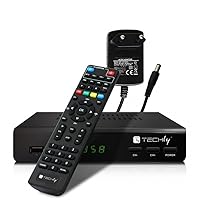 Techly 360974 Decoder Ricevitore Digitale Terrestre DVB-T/T2 H.265 HEVC 10bit Metallo
