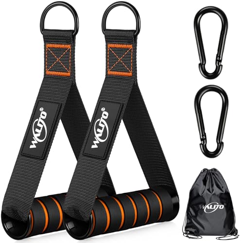 Image of Exercise Handles, Cable Machine Handles for Gym Cable Attachments Training | 2 Pack Heavy Duty Handle with Non Slip Grip for Cable Machines, Pull Down Workouts, Resistance Bands and Home Gym Equipment