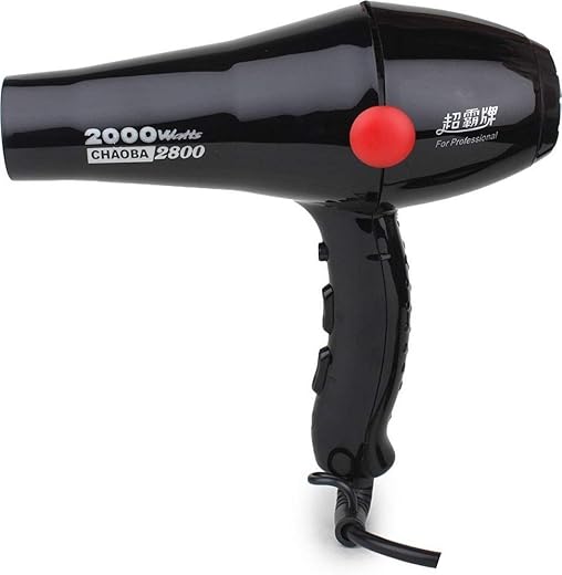 CHAOBA 2000 Watts Professional Hair Dryer (Black- Model 2800)