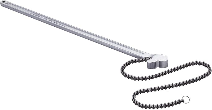 Chain Wrench, 48 inch Chain Pipe Wrench, 13.4 inch Diameter Capacity, CRV Reversible Pipe Fitting Tool Wrench with High Strength Jaw and Ergonomic Handle, for Pipe Installation and Car Repair