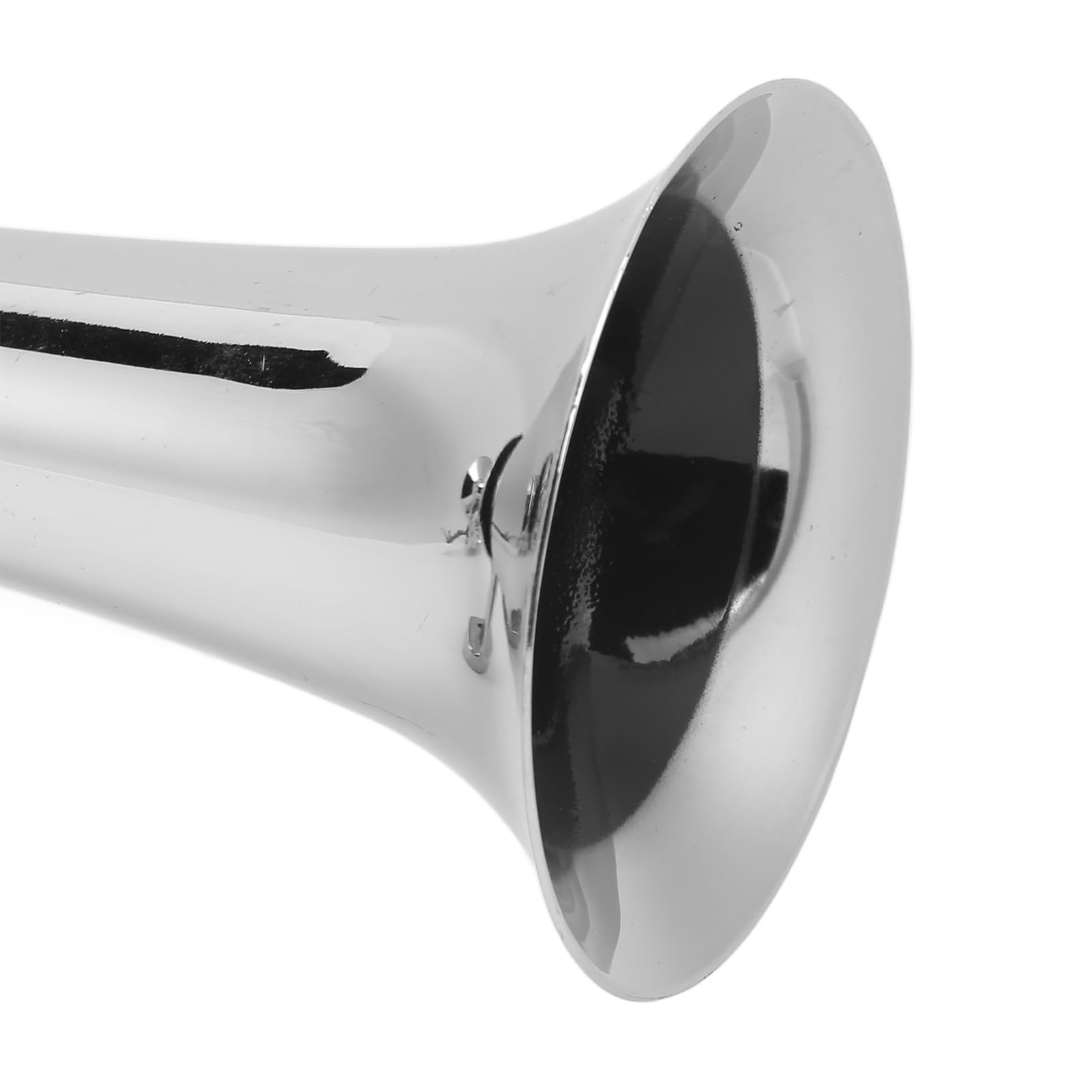 Tromba Elettrica Tromba 1 Tubo Per Treno Auto Barca In Lega Di Zinco Cromatura 135Db 450Mm 12V 24V,Alto Altoparlante