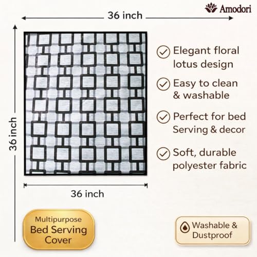 Image of Waterproof Bed Server Mat /Food Mat /Bedsheet Protector | Reversible | 2-Layer Heavy Material | Multi-Purpose Place Mat (Colour & Print May Vary) (geometric-17)
