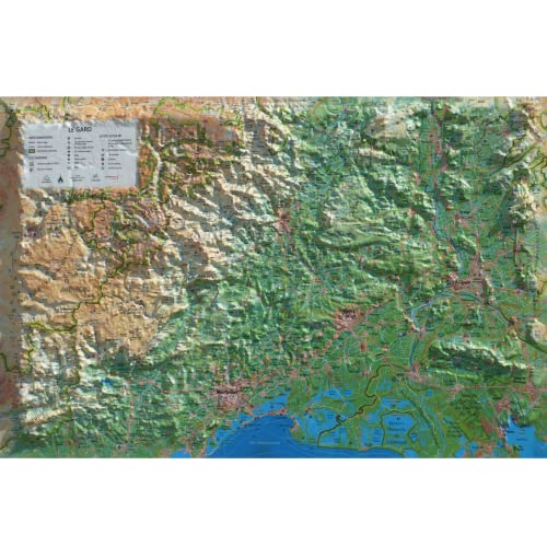 CARTE EN RELIEF DU GARD: CARTE EN RELIEF DU GARD