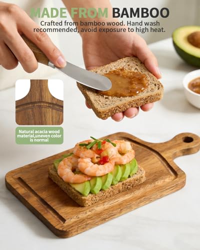 Set tabla de queso rectangular con cuchillo y tenedor miniatura 5