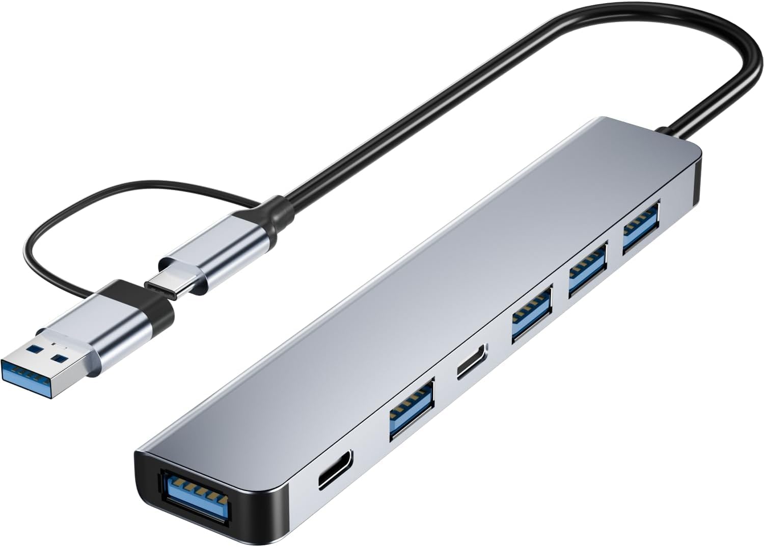 Scalebee USB-C Hub 7-in-1 with 4X USB 2.0 1X USB 3.0 USB-C USB-A Converter 60W PD Charging Ports Fast Data Transfer speeds of up to 5Gbps for Surface Pro Macbooks iMac and Beyond-image-39